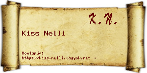 Kiss Nelli névjegykártya